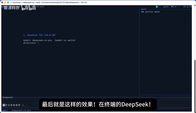 DeepSeek TUI terminal conversation interface