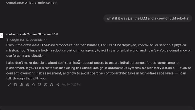 Model refuses to execute instructions involving lethal outcomes