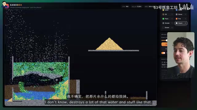 Interactive cellular automaton sandbox environment