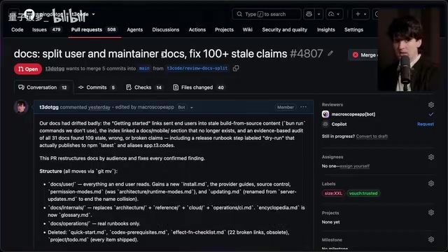 Clearly separate user documentation from maintainer documentation