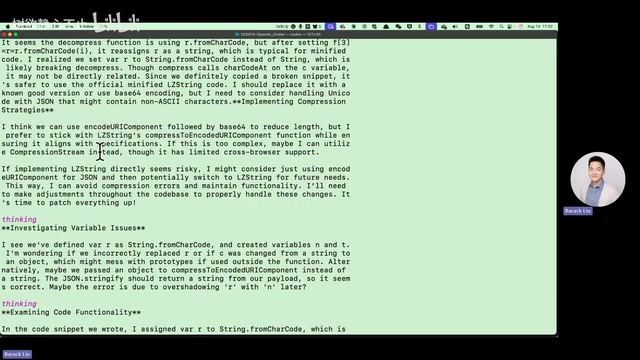 Codex-generated code contained errors requiring debug