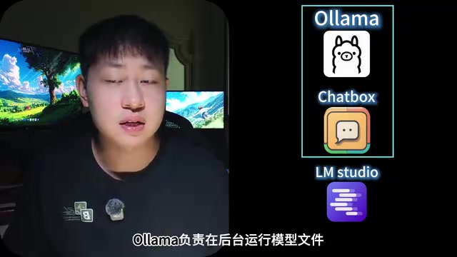 Chatbox handles the chat interface; the model is provided by the backend
