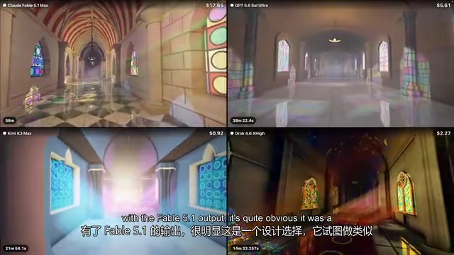 Grok 试图模仿 Fable 的天花板设计