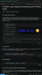 cuML GPU acceleration requires no code rewrite — Scikit-Learn runs on the GPU automatically