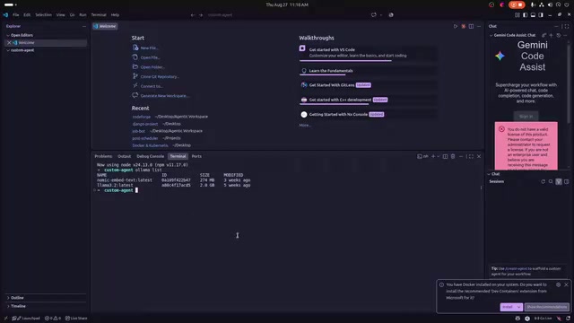 Initializing the virtual environment