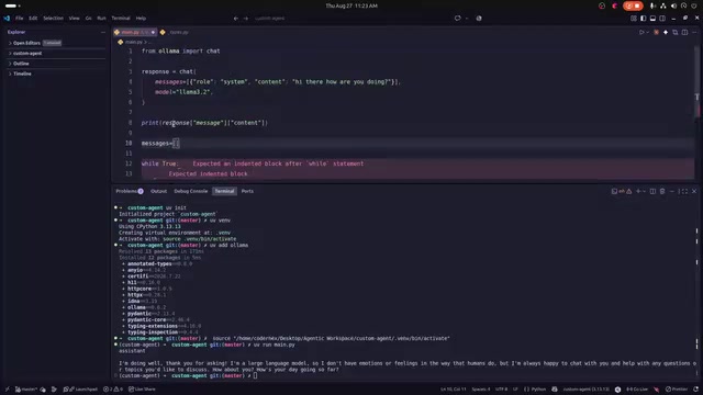 Appending to messages on each loop iteration