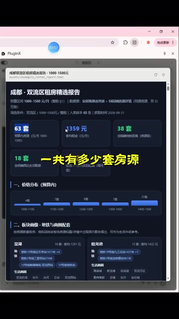 还能在报告里按小区筛选