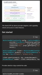 A unified contract backed by adapter layers for three databases