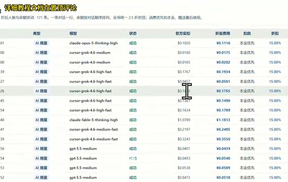 官方计价规则产出Token数目