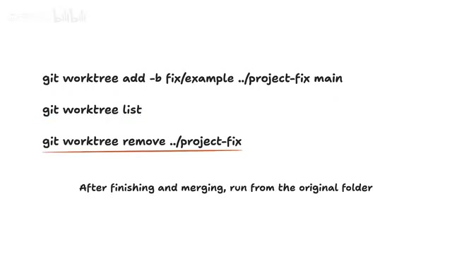 git worktree remove 命令