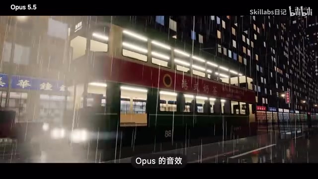 Opus's audio was calculated scene by scene against the visuals