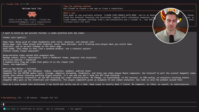 Claude Code in Action: A Complete Walkthrough of Building a YouTube Clone from Scratch