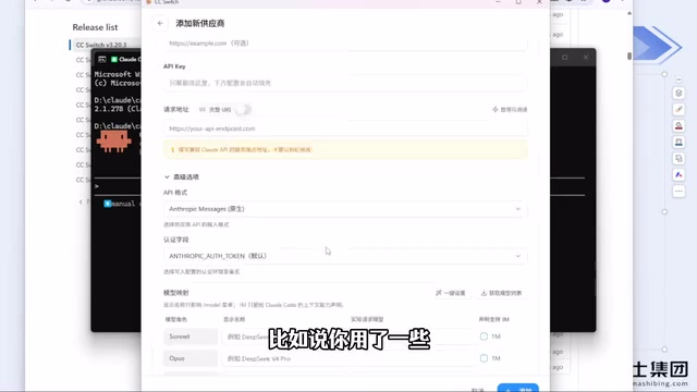 支持第三方中转站配置