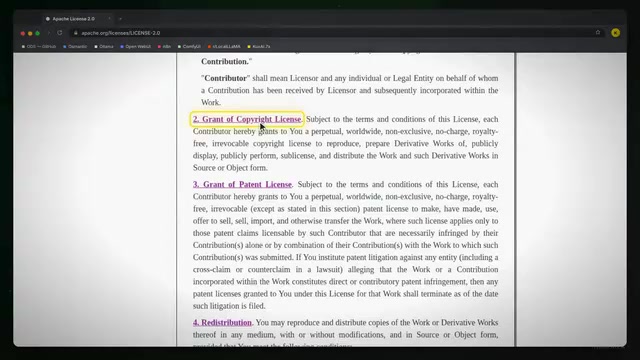 Apache 2.0 许可意味着你可以商用