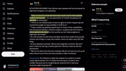 Sam Altman称安全进度将决定模型发布节奏