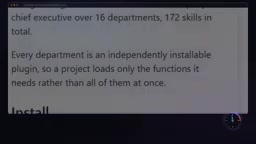 Skills organized by department