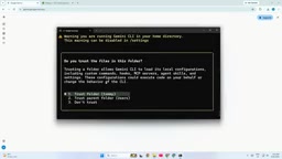 Gemini CLI command-line interface successfully launched