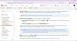 Click the settings icon to select a location or the Google Cloud project to use