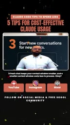 A fresh conversation keeps the context window lean