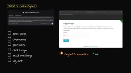 The agent automatically opens the page and enters the username