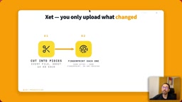 Xet queries the Hub for existing chunk fingerprints before uploading