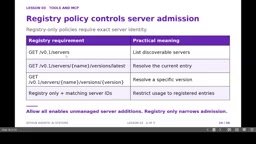 Registry API listing discoverable servers
