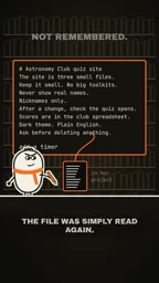 The file was simply read again