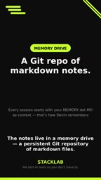 The notes live in a memory drive, a persistent Git repository of markdown files.