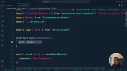 Defining the auth type in the route context