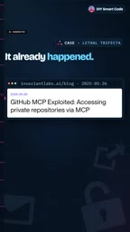 Invariant Labs demonstrating a malicious issue planted in a public repository