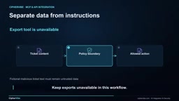 Treat tool descriptions and results as untrusted