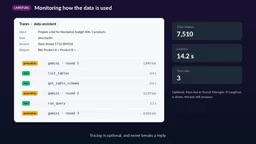 Each MCP tool call is recorded with its parameters and results