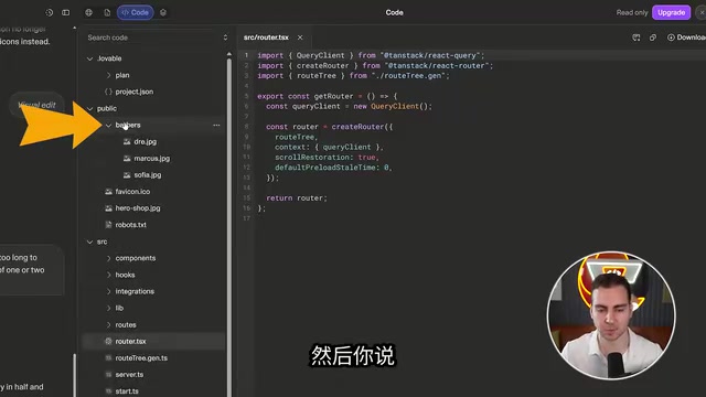 Code references and visual editing
