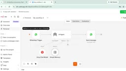 AI Agent successfully returning a human-like reply