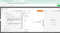 Configuring the HTTP Request node to send headers in JSON format