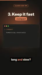 Use /compact to compress conversations
