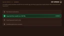 评估结果在Copilot Studio中保留89天