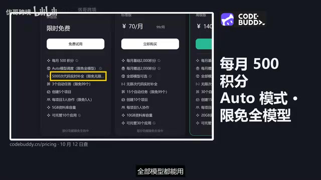 Real-time code completion is normally 5000 times per month
