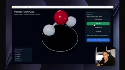 The fixed quiz interface, where clicking answers responds correctly