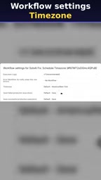 Timezone option in the settings panel