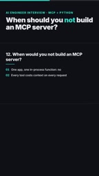 A server with 50 tools can make the model worse, not better.