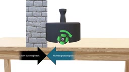 Torque reversal when penetrating a wall
