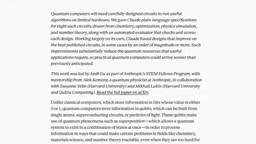 Quantum circuit design efficiency improvement data