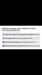 You'll learn how to build AI agent agents that can reason, plan, and act step-by-step.