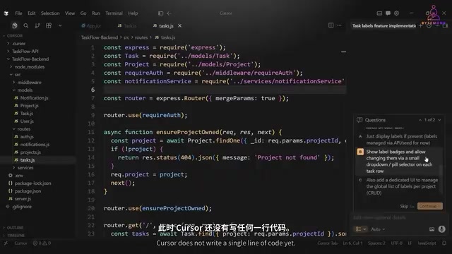 It generated an architecture overview