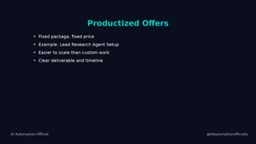 Fixed-price productized service packages