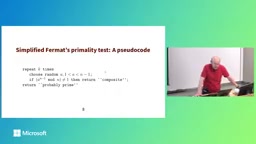 Screenshot: Fermat's little theorem and primality testing