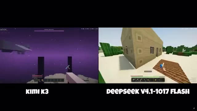 DeepSeek V4.1 Flash performance in sandbox and 3D scene generation