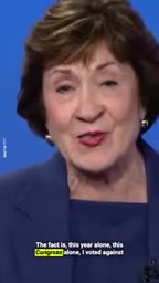 Commentary screenshot: Collins emphasizes 137 votes against Trump