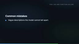 Clear tool descriptions are a prerequisite for reliable selection